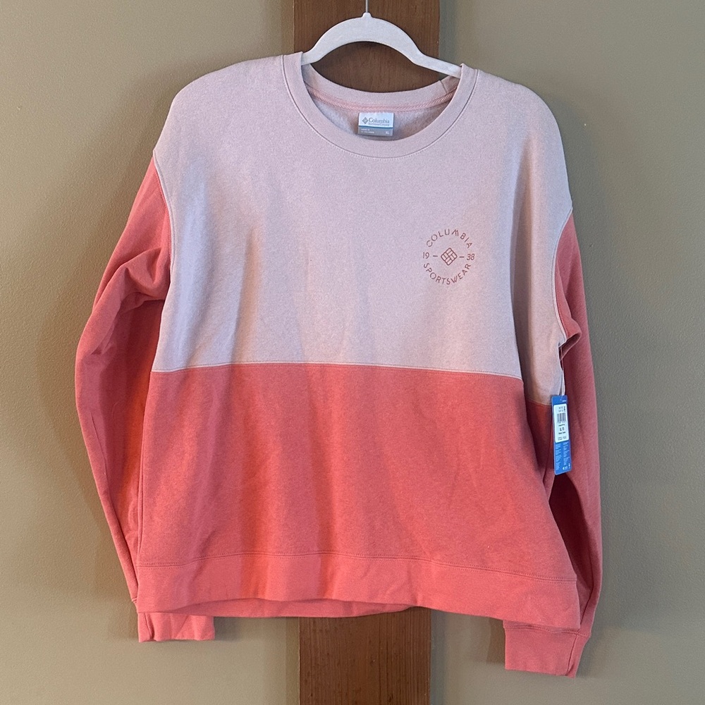 Columbia Two-Tone Pink Sweatshirt